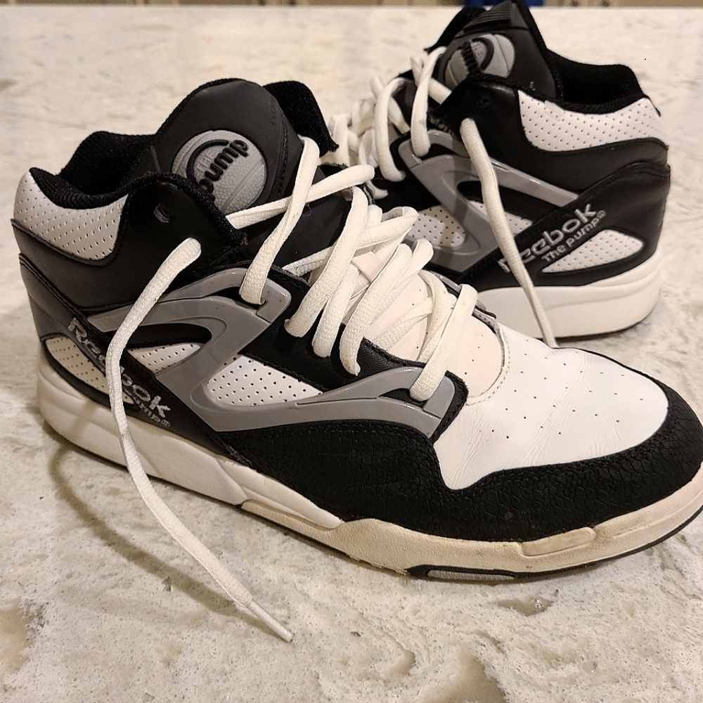 Reebok The Pump Men's White and Gray Limited Edition Basketball Shoes